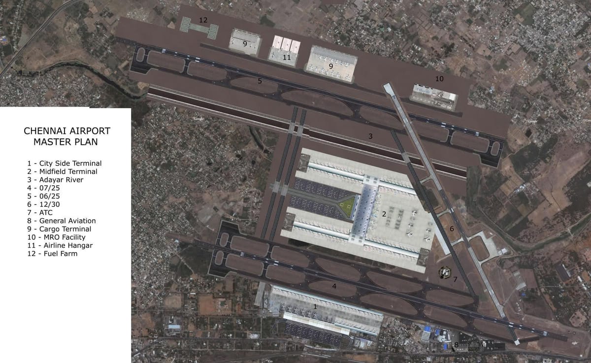 peta dari bandara Chennai