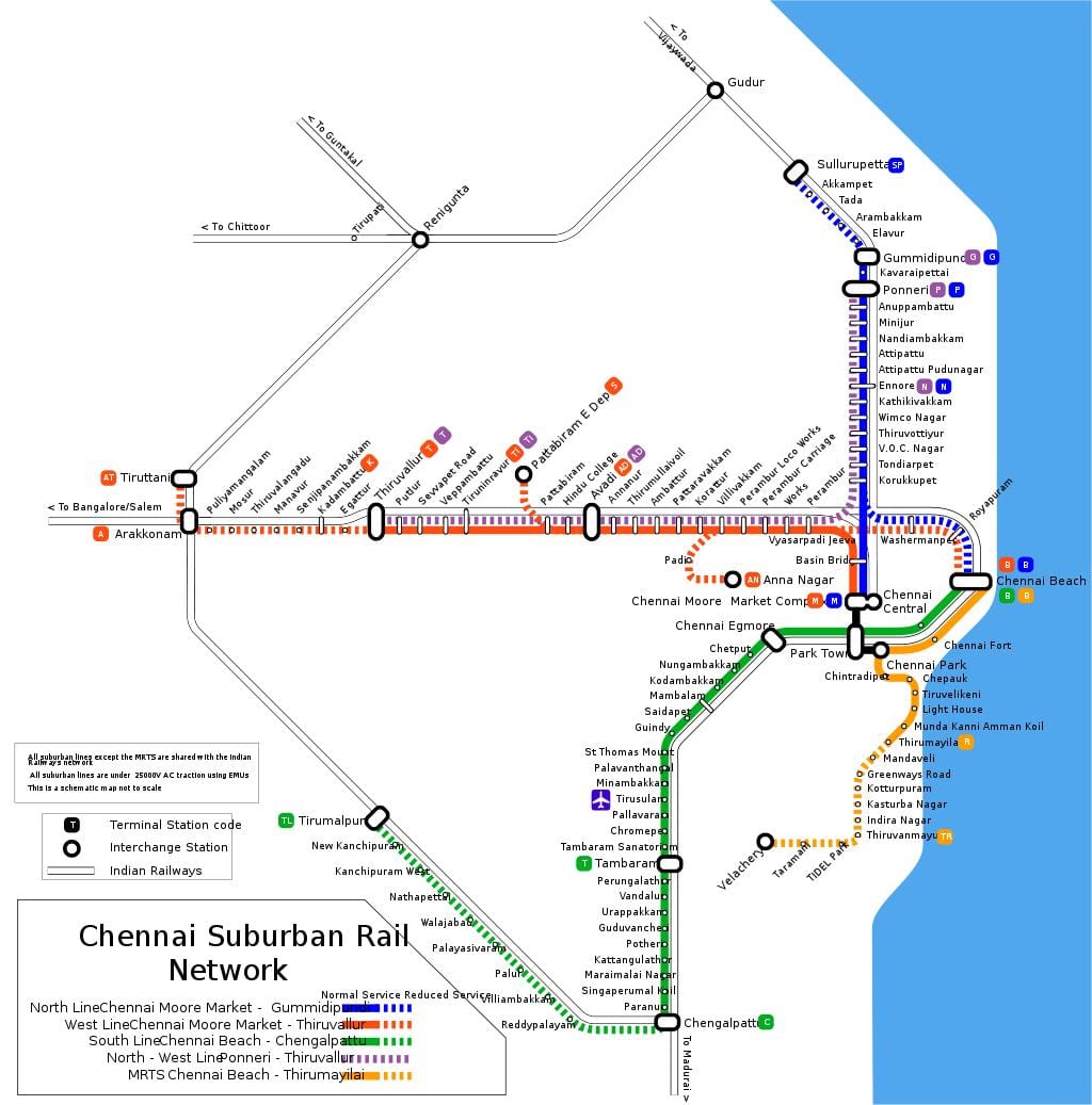 Chennai suburban railway peta