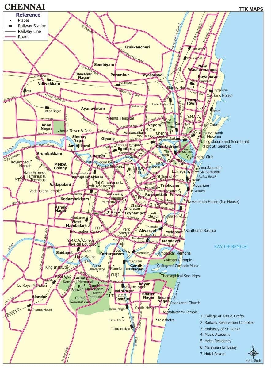 road map Chennai