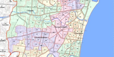Lebih besar Chennai corporation peta