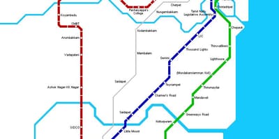 Chennai stasiun metro peta