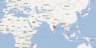 Chennai pada peta dunia